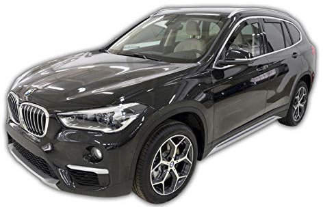 J&J AUTOMOTIVE | Windabweiser Passend Für X1 F48 ab 2015, Heko Regenabweiser, Getönt, Set 4-Teilig, Vorne und Hinten, Aerodynamisch