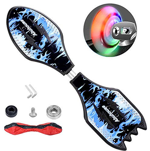 LZY Vitality Board Short Board Skateboard Antiscivolo Caster Board Street Surf Wave Board Waveboard Board ABS con Due Ruote illuminanti per Maggiore eccitazione, Divertimento e visibilità