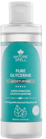 Nature Spell 100% Pure Vegetable Glycerine for Face & Body, Vegan, 200ml | Moisturises & Refreshes, for All Skin Types