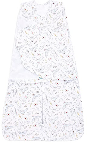 Halo 100% Cotton Sleepsack Swaddle, 3-Way Adjustable Wearable Blanket, Harry Potter Messenger, Small, 3-6 Months