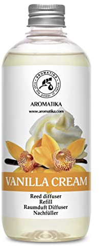 Ricarica Diffusore Profumato Crema alla Vaniglia 500ml - Deodorante per Ambienti - Aromaterapia - Aromatizzatore d'Aria per Interni - Dolce Profumo per la Casa - Diffusore Canna Profumata