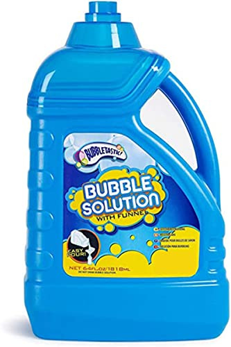 Vivo Technologies 1.8 Litres Bubble Solution Bottle with a Funnel Giant Bubble Mixture Large Bubble Mixture For Bubble Machines For Kids Outdoor Bubble Machine, Bubble Gun,Random Color