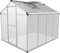 Uniprodo Uni-Green House-01 Gewächshaus 242 x 190 x 195 cm Polycarbonat + Aluminium Garten Gewächshaus Treibhaus Tomatenhaus Gewächshausplatten Glashaus