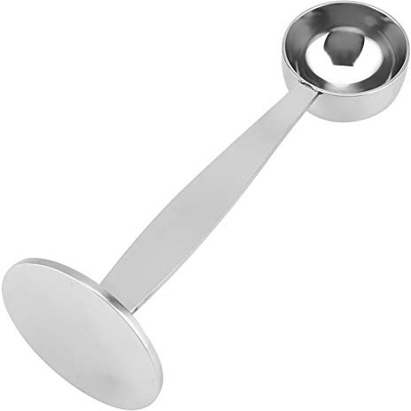 Cuchara de café Prensador de Polvo en Grano, Doble Propósito para Espresso y Cuchara Medidora de café Cuchara para Medir café y Cuchara para Medir y Apisonar Espresso Scooper