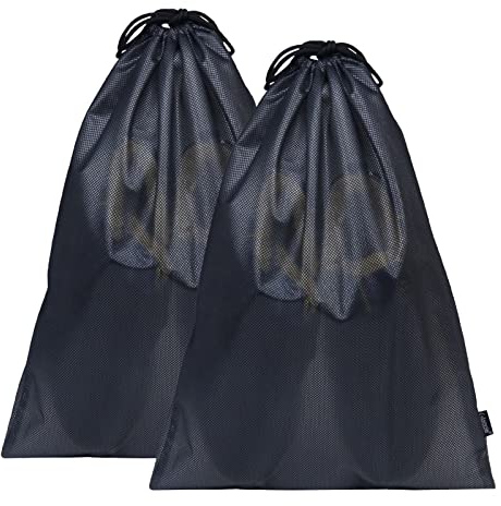 Gloppie Shoe Bags for Travel, (2-Pack) Shoe Storage Bag with Drawstring, Packing Organizer for Sneakers, Gym, Luggage, Closet, Weekender Overnight Travel Essentials