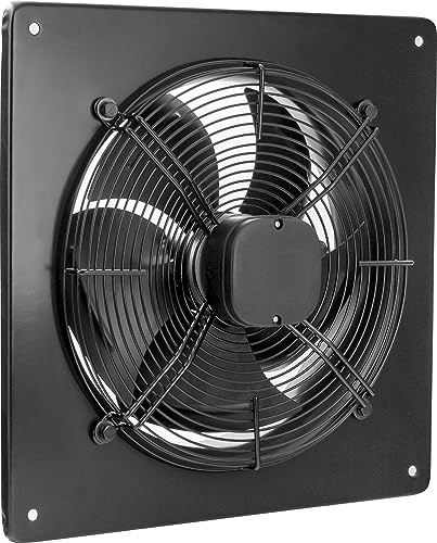 SYSTERM - Ventilatore da parete con cuscinetti a sfera, ventilatore industriale in acciaio per funzionamento continuo, dimensioni: 200, 250, 300, 350, 400, 450 mm (aRok 400 mm; 3955 m3/h)