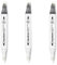 Liquidraw Colourless Blender Marker Set of 3, Dual Tip, Colourless Blender Pen Alcohol Colorless Blending Graphic For Art, Illustration, Animation, Portrait, Sketching, Drawing, Design