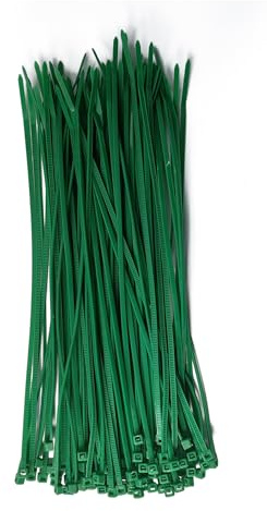100pcs Serre Câble 200x2.5mm, Serflex Vert, Serre Cable Souple et Robuste Resistant à La Traction De 14kg, Durable Résistant au UV, Bricolage, Jardinage Collier De Usage En Intérieur Et Extérieur