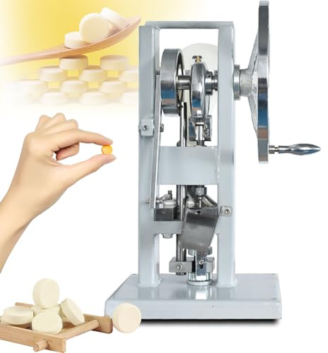 Prensa Perforadora Manual Para Tabletas, Prensa Perforadora Manual De 12 Mm Para Tabletas De Píldoras, 0-2000 Piezas/hora,Máquina Prensadora De Tabletas Para Píldoras De Azúcar Dulce,0-6 Mm De Espesor