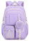 Tanou Schultasche Mädchen Rucksack Schule, Atmungsaktiv und Bequeme Schulrucksack Teenager, Modischer Kinder Schulranzen aus Oxford Stoff für Mädchen der 3. bis 5. Klasse, Lila