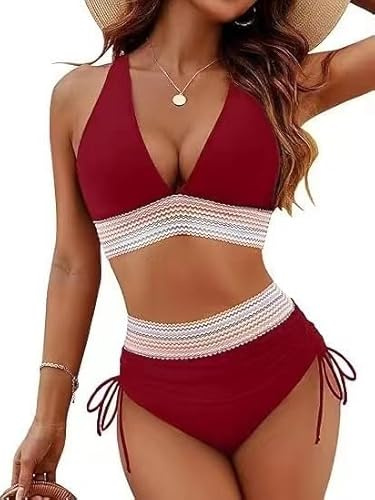 Mont Alpin Bikini élégant Taille Haute Sculptant
