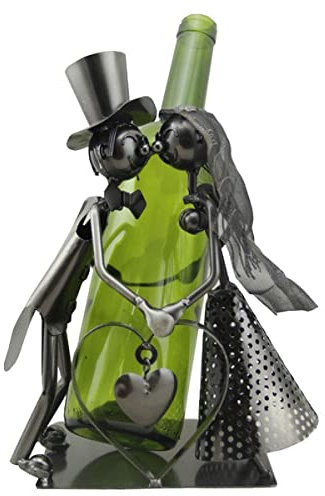 Home Decorazione 523833 Portabottiglie, Metallo, Multicolore