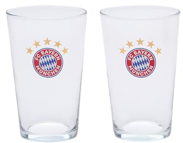FC Bayern München Fanglas 2er Set I Fußball I Gläserset I Wassergläser