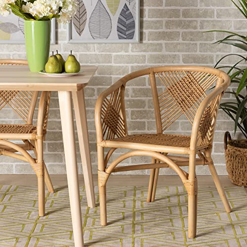 Bali & pari Kagama Modern Bohemian Natural Rattan Dining Chair