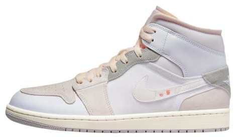 Jordan Herren Jordan 1 Mid Weiß/Neutral Grey Phantom 43 EU