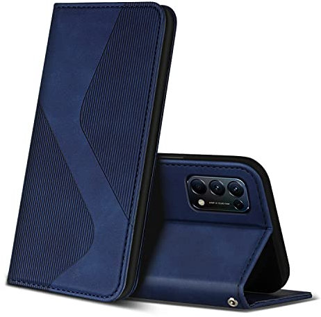 ZONNAVI Funda para OPPO Find X3 Lite 5G, Funda Libro de Cuero con Ranura para Tarjeta y Magnético, Wallet Flip Caso Cubierta Case Carcasa para OPPO Find X3 Lite 5G (Azul)