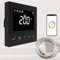 YeloDeer Smart Thermostat for Electric Underfloor Heating Only, Voice/Remote Control, Energy Saving WiFi Programmable Thermostats Compatible with Amazon Alexa, Google Assistant, Black 230V AC Max. 16A
