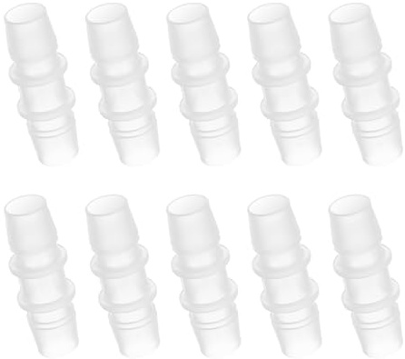 PATIKIL 10pcs Conector de Manguera para Acuario, Accesorio Recto de Púas de Plástico Conexión de Manguera Empalmador Adaptador Igual de Empalme para Aire Agua Tuberías Jardín Riego, 12mm