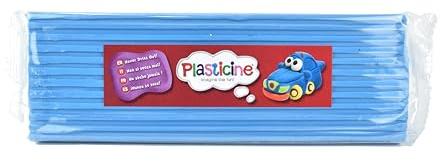 Plasticine 400 g, blu fluro #104, pasta modellante per animatori e modellisti, facile da modellare, ideale per sculture, modelli e stop motion