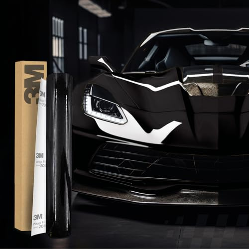 Finest Folia 3M 2080 Lámina autoadhesiva para envoltura de coche, película autoadhesiva para coche, motocicleta, barco, película protectora de laca 3D con canales de aire para envoltura (G212 Negro