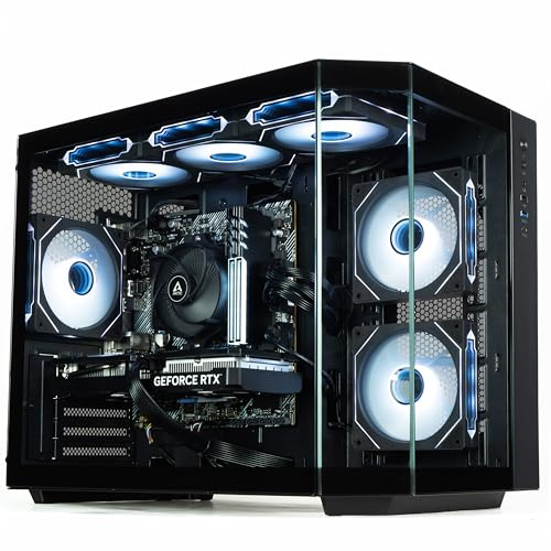 ionz Gaming PC - AMD Ryzen 5 5500, RTX 5050 8GB Graphics Card, 16GB RAM, 1TB SSD, Windows 11, 500W PSU (Apex, Black)