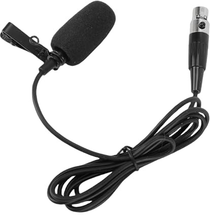NOENNULL Lavalier Clamp/Holder-on kondensatormikrofon. Flexibel och Lätt Designmikrofon för röstframträdanden. 3-polig XLR-kabel. Bekväm -på Lapel-mikrofon för DJ:s, Sångare och