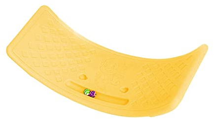 predolo Tabla de Equilibrio Profesional Giratoria Antideslizante para Ejercicios de Fortalecimiento Del Tronco Y Piernas en Casa, AMARILLO
