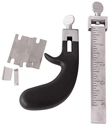 Professional Leather Strap Cutter Hand Cutting Tool Draw Gauge Leathercraft Strip Belt DIY Hand Cutting Leather Tools with Blades