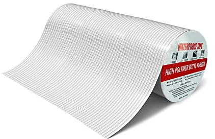 GEFONG Cinta de Papel de Aluminio Impermeable de Caucho Butílico Largo 5m Ancho 30cm Cinta de Reparación para Conductos Techo Canal Interior y Exterior 1 Rollo