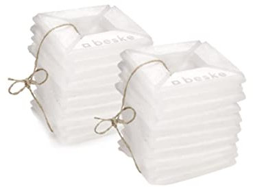 Betonfeuer Nachfüllwachs für Modelle 'Fuego, Etna' | 20 handgegossene XL Wachsplatten der Beske-Manufaktur | 10,5 x 10,5 cm