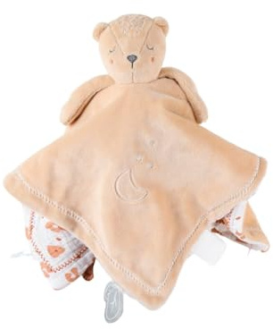 NOUKIE’S - Doudou réversible Jour et Nuit - Panthère Beige Kendi - Matière Veloudoux® - Double peluche éveil/Sommeil - Idéal pour apaiser et accompagner bébé