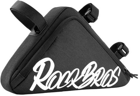 ROCKBROS 1,4 l cykelramväska, triangel ramväska för MTB med smal kant | Triangelväska, cykelväska, för MTB vägcykel E cykel, 1,4 L, svart