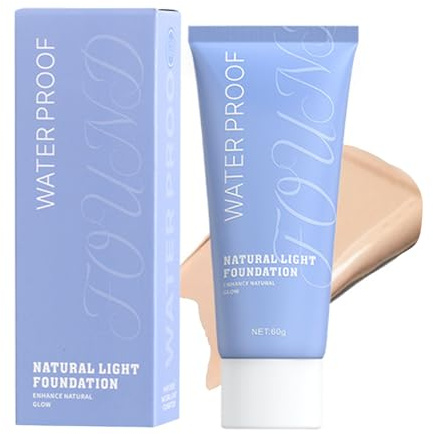 Liquid Foundation Makeup, Full Coverage, Oil Control Concealer, Facial Beauty Cosmetics, Liquid Base for Daily Use, Travel, Performance, Dating, Vacation, Work, Home, Party, Evening, 60ml