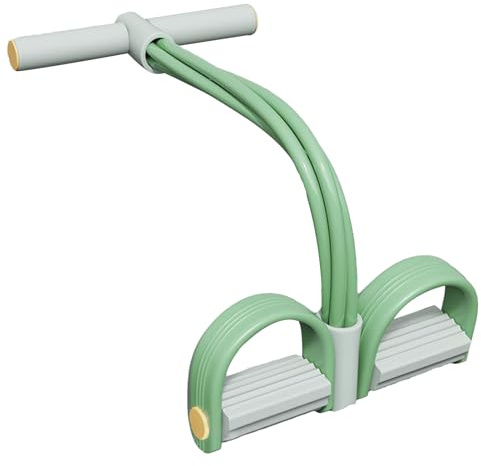 Banda de resistencia de pedal de pie, entrenador de cuerda elástica de 6 tubos, equipo de fitness con asa para sentarse | Herramienta de entrenamiento de cuerpo completo para brazos, piernas, hombros