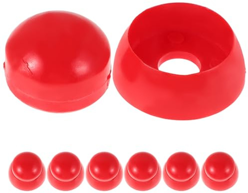 MUSISALY 10 Stück Teiliges Rote Kunststoff schraubenmutter abdeckkappen für Spielplatz Kindersichere Bolzen schutzkappen Witterungsbeständig für Spieltürme und Klettergerüste