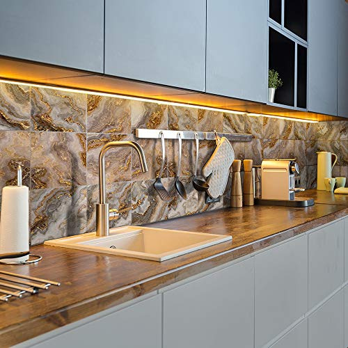 Fliesenaufkleber für Boden/Wand, Aufkleber für Heimdekoration, zum Abziehen und Aufkleben, selbstklebende Spritzschutz, Fliesenaufkleber für Wohnzimmer, Küche, Badezimmer, 15 cm x 15 cm, 10 Stück