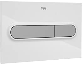Roca A890195005 Piastra di azionamento PL1 Single One con scarico singolo Bianco Opaco