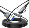 Link-Kabel, 5 m, kompatibel mit Quest 2/1/Pro/Pico 4 mit separatem USB-C-Ladeanschluss, VR-Headset-Kabel, kompatibel mit Oculus Meta Link Kabel, USB 3.0 Typ A auf C Kabel für Steam VR Gaming PC