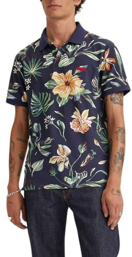 Levi's Slim Housemark Polo, Hombre, Nepenthe Floral Navy Blazer, XXL