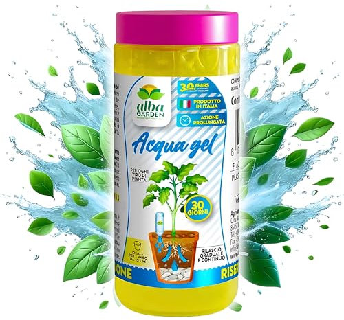 Albagarden - Acqua Gel per Piante - Idratazione Prolungata per 30 Giorni - Metilcellulosa + Solfato di Alluminio x 300 ml