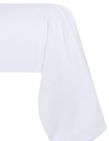 STOF - Kissenbezug für Nackenrolle, Größe 45 x 185 cm, Baumwoll-Perkal, 100% Baumwolle, Öko-Tex Zertifiziert, weiß, Modell Elysée - Bettwäsche für Zuhause