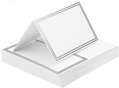 Segnaposto Bianchi,50 PCS Carta da Tavolo Bianchi Cartellini Segnaposto Decorazione da Segnaposto per Matrimoni Banchetti Eventi Festa