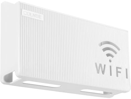 Scatola di conservazione per router WiFi, decorativa da parete, organizer cavi (bianco)