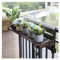Balkonhängetisch Klappbar, Schwimmender Schreibtisch Esstisch, Klapptisch Gartentisch Zum Einhängen, Platzsparend Wandtisch, Stabile Dreiecksstruktur, Outdoor-Tisch Balkon Terrasse(Carbonized color,90