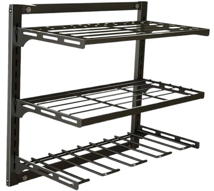 Mensola da parete resistente, 1880 g, rack per garage, acciaio al carbonio, ottimizzazione dello spazio, progettata con acciaio al carbonio ispessito, per proprietari di case accesso efficiente agli