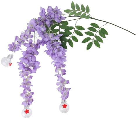 MAPHRWZ för Hummingbird Feeder, Wisteria Flower Design, Läcksäker, Lätt att hänga och underhålla, Attrahera fåglar effektivt (Lila)