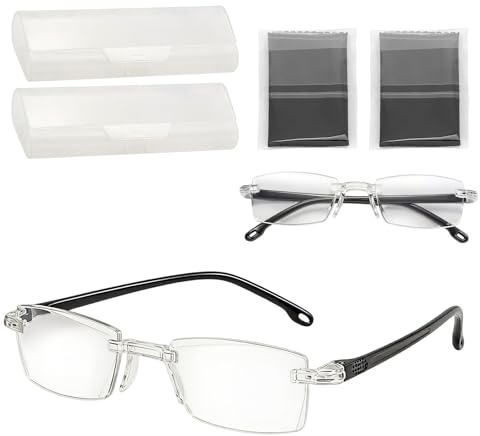 Dmrbiy 2 Paia Di Occhiali Intelligenti Adattivi, Con Filtro Luce Blu E Autofocus, Con Prescrizione Automatica, Per Una Visione Più Nitida, Leggeri E Comodi, Per Uomo E Donna.