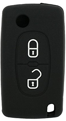 BROVACS CV4302 - Funda protectora de silicona de mando a distancia de llave para PEUGEOT, CITROEN, 2 botones