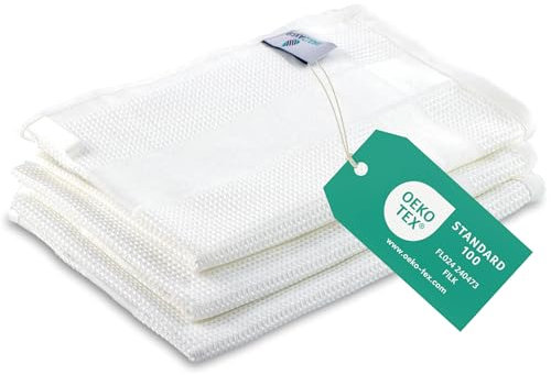 ELEXACLEAN Geschirrtücher Microfaser (3er Set, 68x42 cm, weiß) saugstark, waschbar bis 60°C, Geschirrhandtücher, Handtücher Küche modern