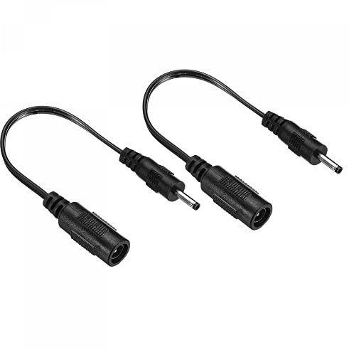 sourcing karta 2 stycken DC 5,5 x 2,1 mm uttag till 3 x 1,1 mm kontakt förlängningskabel nätdel kontaktkabel för LED-lampa kamera CCTV svart